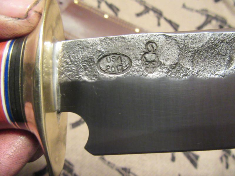 J.Behring Treeman Handmade Skull Fighter Crotch stag horsehide 8 1/2" blade