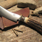 ** J.Behring Handmade Woodmonk 6" Hand Forged Studebaker spring Blade AAA Stag Ox Butt Cap