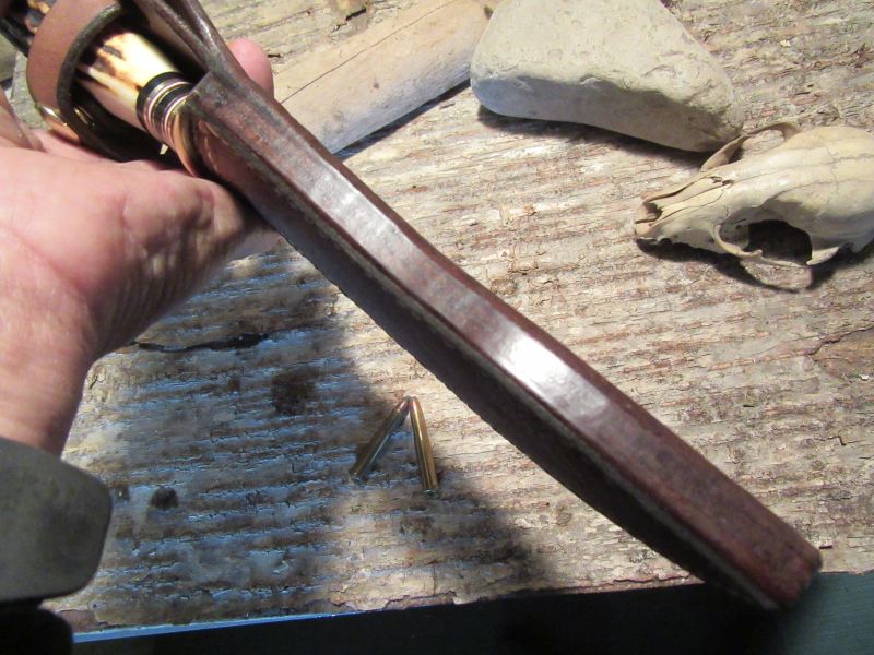 ** J.Behring Handmade Woodmonk 6" Hand Forged Studebaker spring Blade AAA Stag Ox Butt Cap