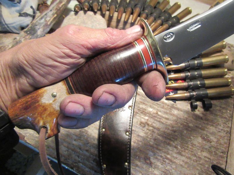 J. Behring  Handmade USMC Skull Fighter Marine Corp Logo Sheath