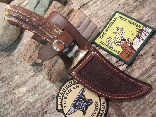 Michigan Stag Skinner  Beavertail Sheath!!