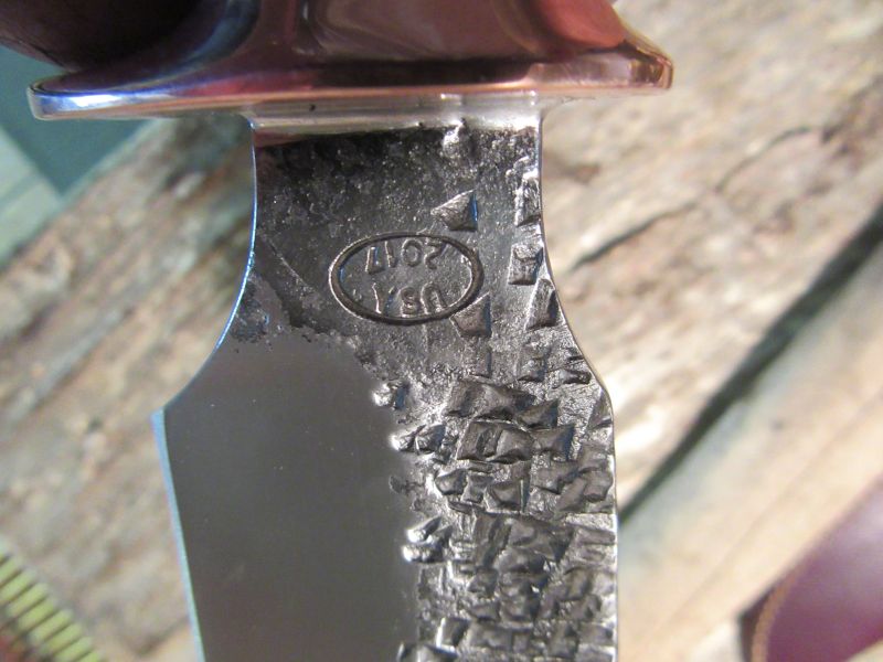 ** J. Behring Handmade Stag/Stag Copper Alaskan Hammermark Skinner.