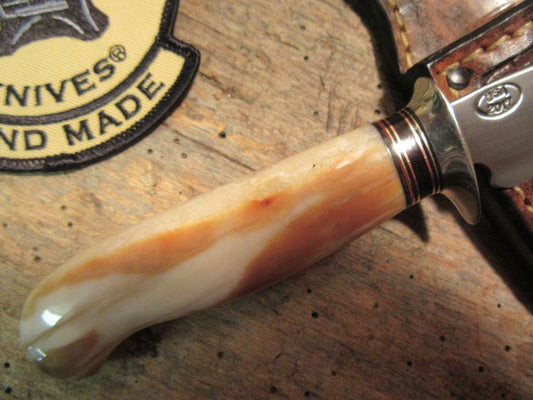 TREEMAN Trout and Deer Sticker  Walrus Ivory handle!