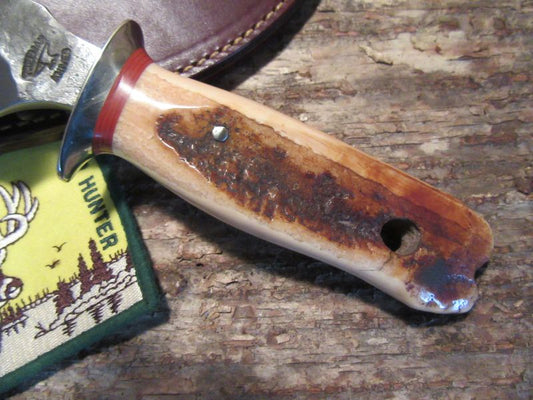 J. Behring Handmade Alaskan Artifact Walrus Ivory Sled Runner handle