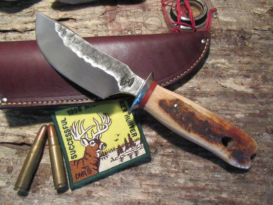 J. Behring Handmade Alaskan Artifact Walrus Ivory Sled Runner handle