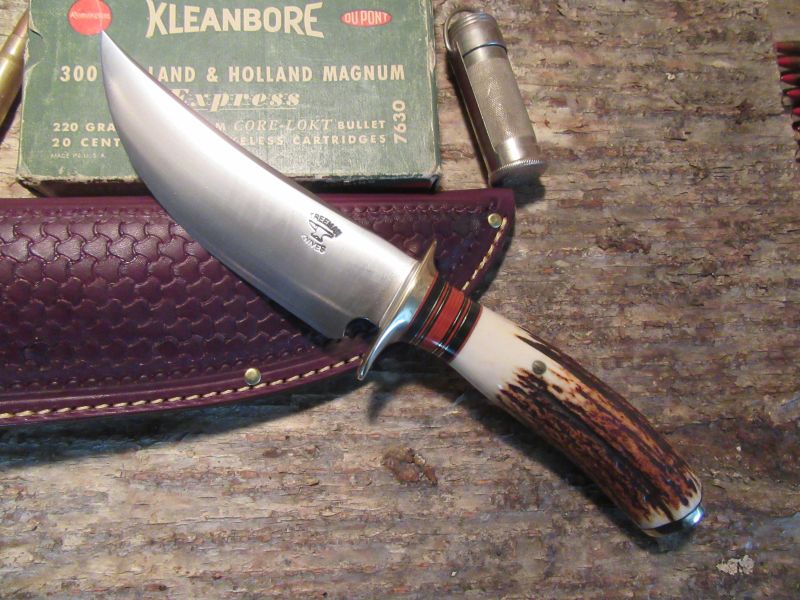 J. Behring Handmade Big Bay Hunter 5" Blade Sambar Stag
