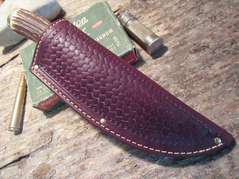 J. Behring Handmade Big Bay Hunter 5" Blade Sambar Stag