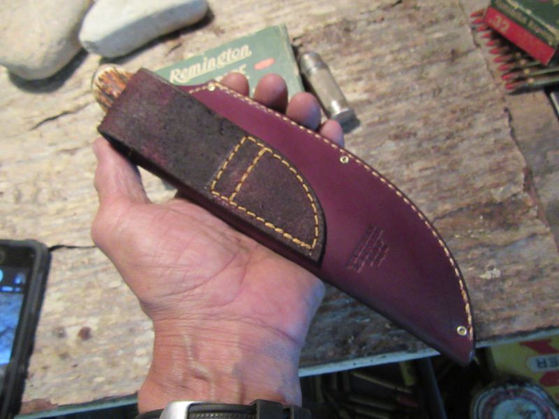 J. Behring Handmade Big Bay Hunter 5" Blade Sambar Stag