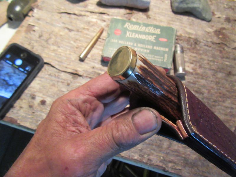 J. Behring Handmade Big Bay Hunter 5" Blade Sambar Stag