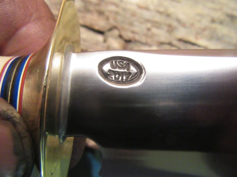 J. Behring Handmade Huron Hunter 6 1/2" Forged Blade Stag Stag