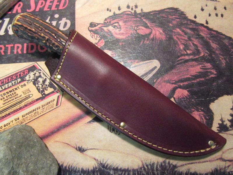 J. Behring Handmade Trout & Deer Red Stag Copper Guard