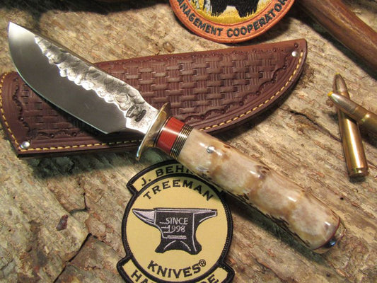 Treeman Alaskan Hammermark Sambar Stag Finger Groove Handle