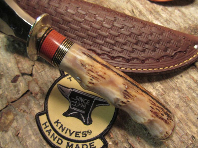 Treeman Alaskan Hammermark Sambar Stag Finger Groove Handle