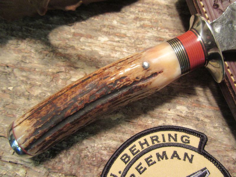 Treeman Alaskan Hammermark Sambar Stag Finger Groove Handle