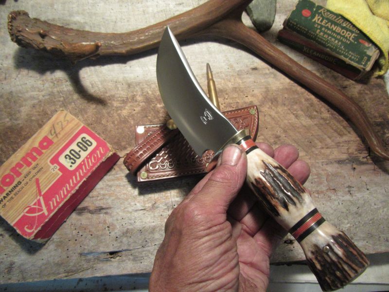 WoodCraft Stag Stag J.Behring Handmade 6" High Handle Brass hardware