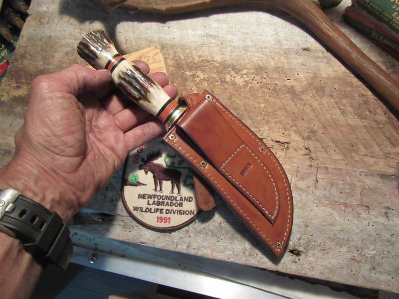 WoodCraft Stag Stag J.Behring Handmade 6" High Handle Brass hardware