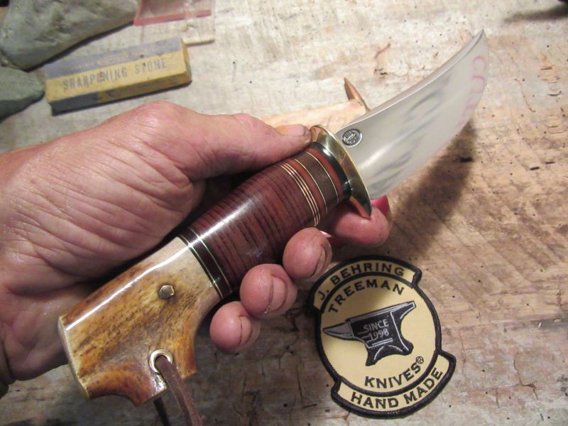 Treeman Old School 5 1/2" Crotch Stag Hunter Butter Scotch & Green