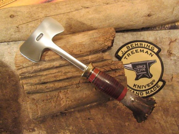 Treeman  Double Bit Axe Horsehide  Crown STAG  6 3/4" OAL