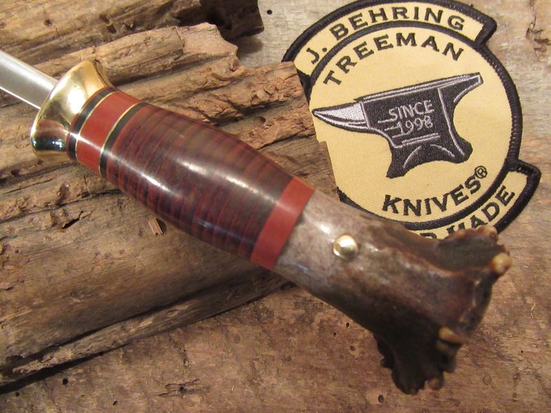 Treeman  Double Bit Axe Horsehide  Crown STAG  6 3/4" OAL