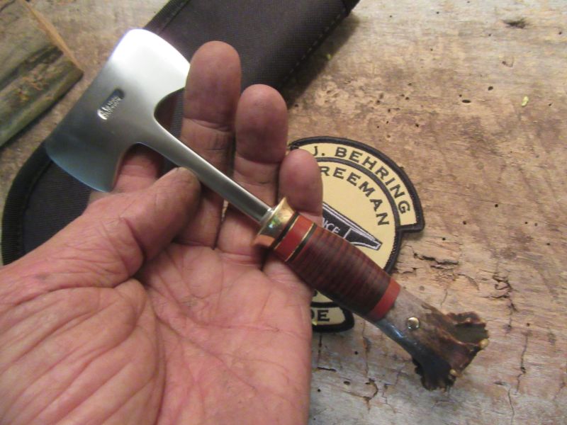 Treeman  Double Bit Axe Horsehide  Crown STAG  6 3/4" OAL