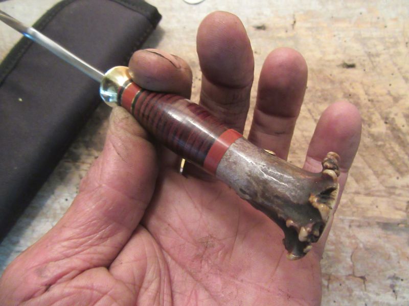 Treeman  Double Bit Axe Horsehide  Crown STAG  6 3/4" OAL