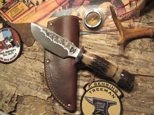 Treeman Alaskan Semi-Skinner Spear Point Hammermark STAG