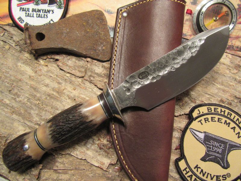 Treeman Alaskan Semi-Skinner Spear Point Hammermark STAG