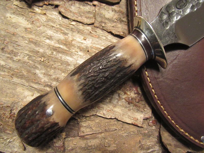 Treeman Alaskan Semi-Skinner Spear Point Hammermark STAG