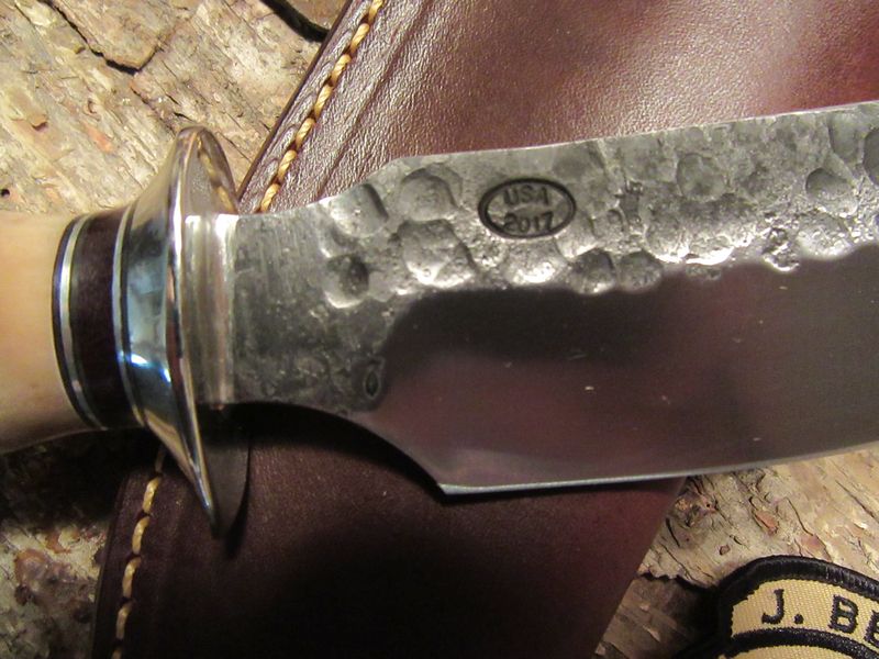 Treeman Alaskan Semi-Skinner Spear Point Hammermark STAG