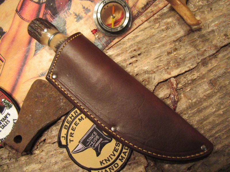 Treeman Alaskan Semi-Skinner Spear Point Hammermark STAG