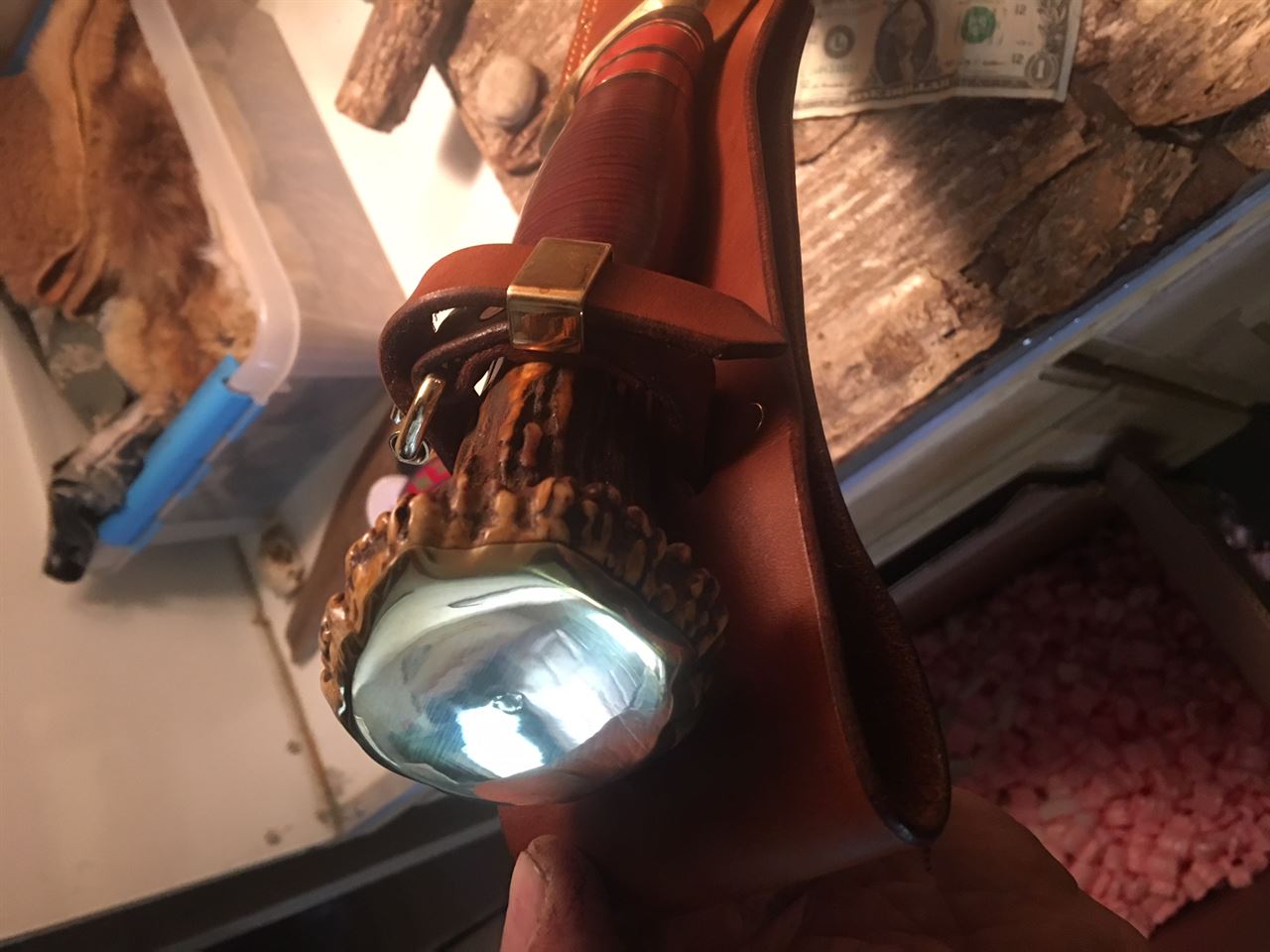 Big Camp 12" Blade Horsehide Crown Stag