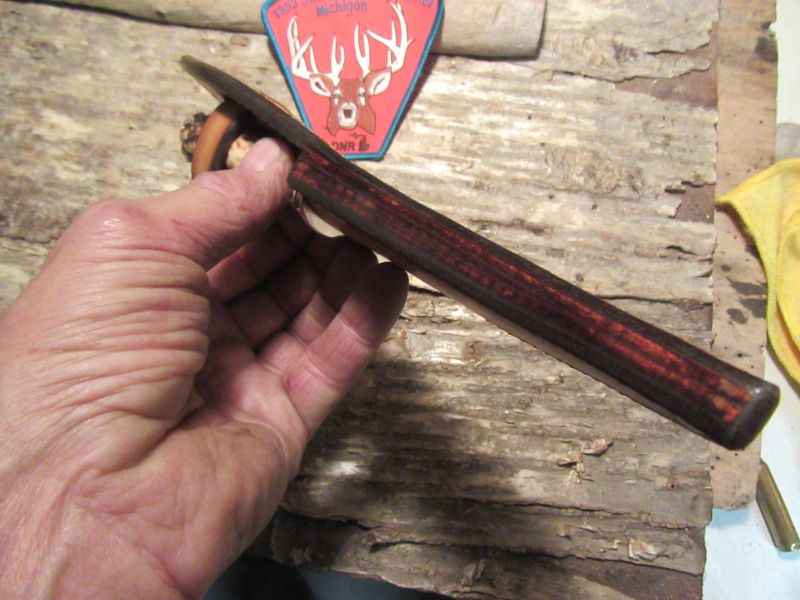 * J. Behring Treeman Handmade Copper Hunter Skinner AAA Stag