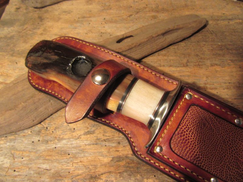 Treeman Skull Fighter Ivory Fire Bowl Ostrich Sheath