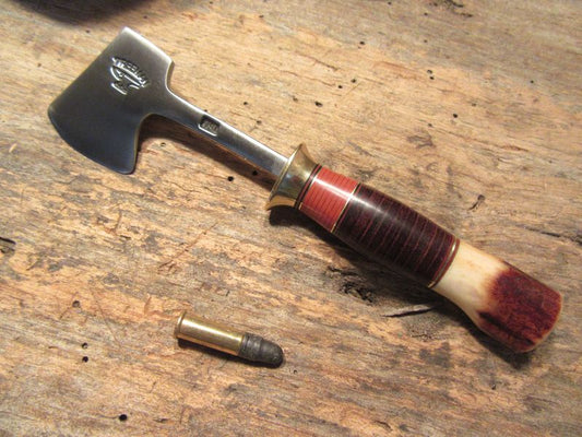 Treeman MINI AX leather stag 5 1/4" OAL