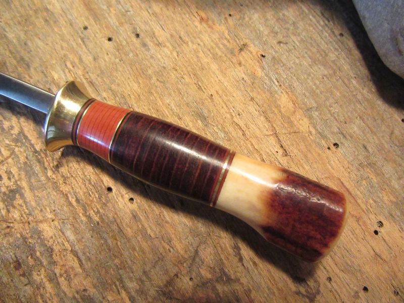 Treeman MINI AX leather stag 5 1/4" OAL