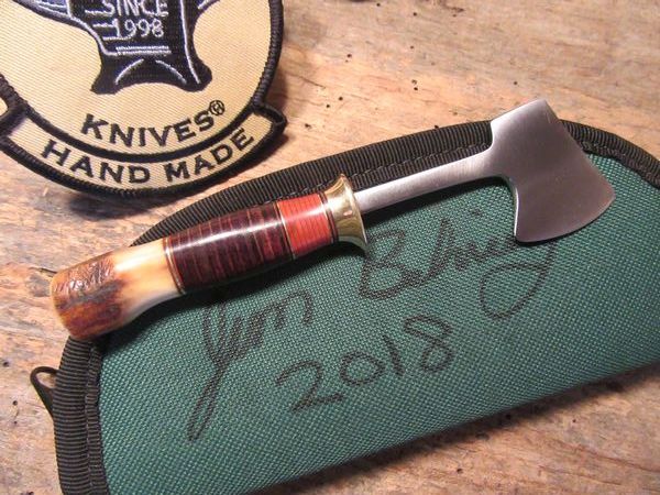 Treeman MINI AX leather stag 5 1/4" OAL