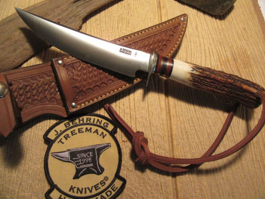 J. Behring Handmade 6" Sticker NS Guard Premium Sambar Stag