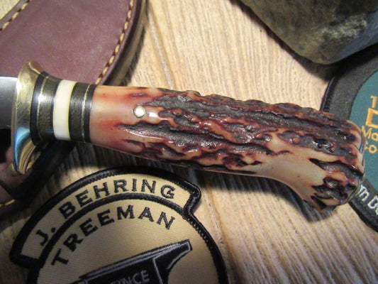 J. Behring Handmade Deer & Trout AAA Exibition Grade Sambar Stag