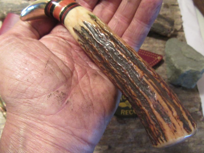 J. Behring Camp Fighter 7 1/2" Blade X-Long AAA Stag handle