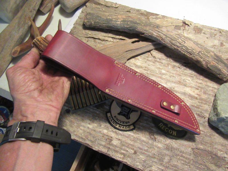 J. Behring Camp Fighter 7 1/2" Blade X-Long AAA Stag handle