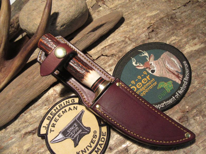 J.Behring Trout & Deer Studebaker Steel Stag/ Stag