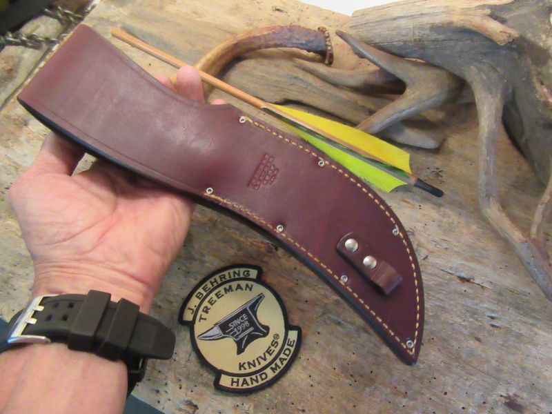 Super Skinner RED Sambar stag Musk Ox beavertail sheath