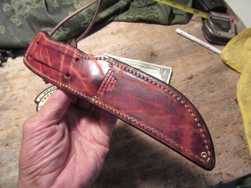 Treeman Deer & Trout Stag Aluminum 4 1/2" Blade Beaver Tail Sheath