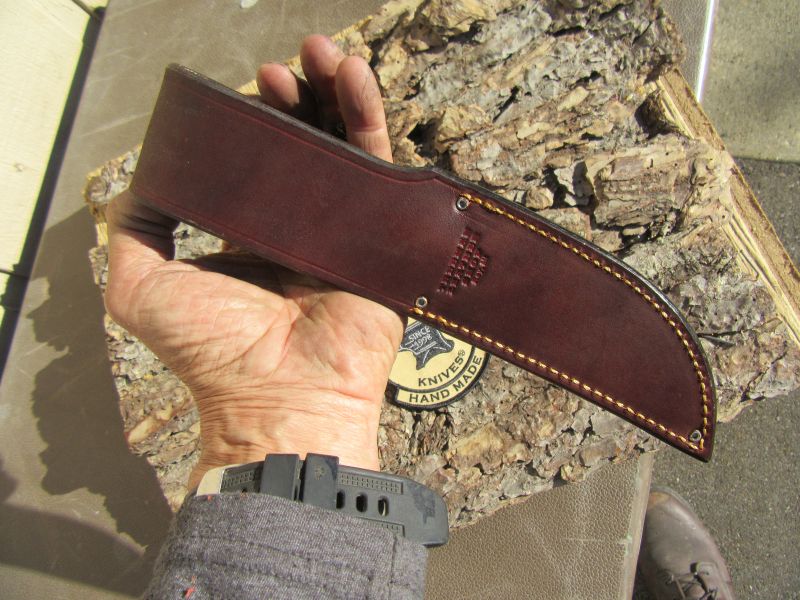 J. Behring Handmade Artifact Ivory & Ox Deer & Trout Knife