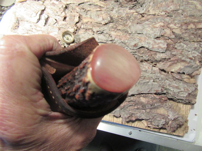 Alaskan Hammer Mark Semi Skinner Red Stag Ox Butt Cap