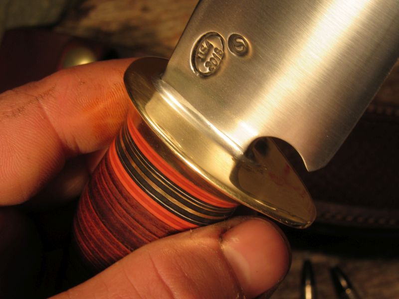 Treeman Woodcraft Hunter 5 1/2" Hand Forged Blade Horse Hide crotch Stag