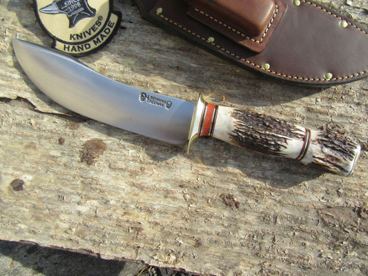 Treeman Sambar Stag/ Stag Hump Back Skull Fighter HD 8" Blade
