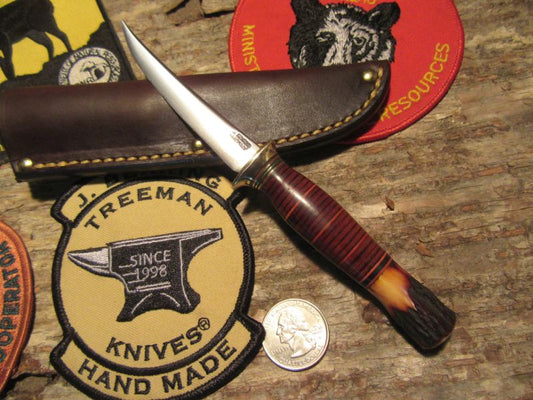 Montana Trout Knife Horsehide Red Stag