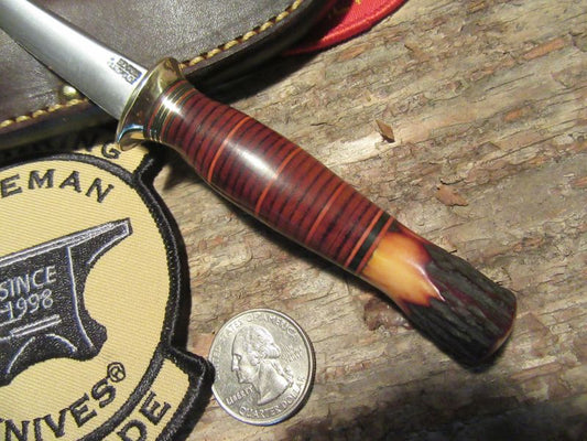 Montana Trout Knife Horsehide Red Stag