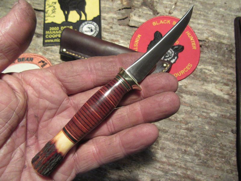 Montana Trout Knife Horsehide Red Stag